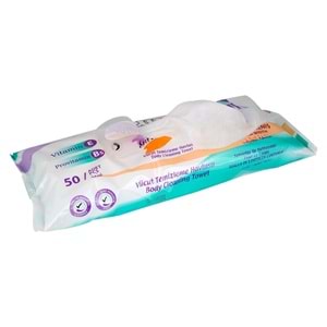 Lüx Hasta Vücut Temizleme Islak Mendil Havlu 50 Yaprak XL (2 Li Set)