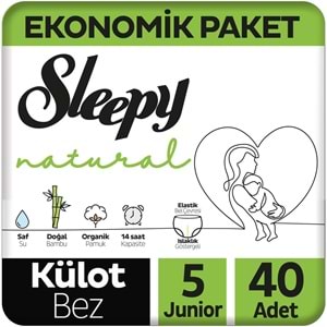 Sleepy Külot Bebek Bezi Natural Beden:5 (11-18KG) Junior 120 Adet Aylık Fırsat Pk